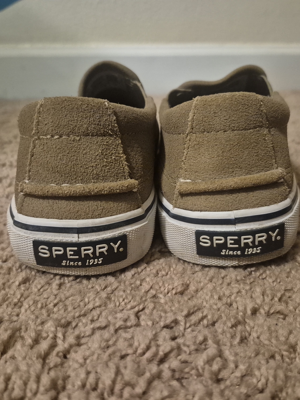 Sperry Striper II Gore Leather Slip-On Shoes in Olive Brown